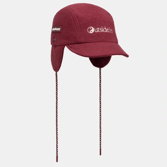 MadHappy Columbia Bogaboo Interchangeable Hat Burgundy New With Tags  Fleece Columbia Trapper Hat Faux Fur Fleece Lined Plaid Red Black S  main image 2